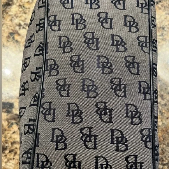 Dooney and Bourke Signature Small Double Handle Black and Gray Tote - Picture 6 of 11